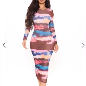 Watercolor Bodycon Dress